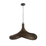 GLOBOSTAR® CUBA 01720 Boho Κρεμαστό Φωτιστικό Οροφής με Ντουί 1 x E27 AC 220-240V IP20 - Καφέ - Μ53 x Π53 x Υ30cm - Image 4