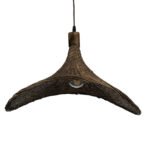 GLOBOSTAR® CUBA 01720 Boho Κρεμαστό Φωτιστικό Οροφής με Ντουί 1 x E27 AC 220-240V IP20 - Καφέ - Μ53 x Π53 x Υ30cm - Image 9