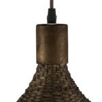 GLOBOSTAR® CUBA 01720 Boho Κρεμαστό Φωτιστικό Οροφής με Ντουί 1 x E27 AC 220-240V IP20 - Καφέ - Μ53 x Π53 x Υ30cm - Image 10