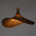 GLOBOSTAR® CUBA 01720 Boho Κρεμαστό Φωτιστικό Οροφής με Ντουί 1 x E27 AC 220-240V IP20 - Καφέ - Μ53 x Π53 x Υ30cm - Image 3