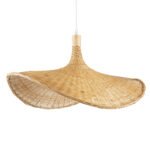 GLOBOSTAR® CUBA 01721 Boho Κρεμαστό Φωτιστικό Οροφής με Ντουί 1 x E27 AC 220-240V IP20 - Μπεζ - Μ63 x Π63 x Υ32cm - Image 5