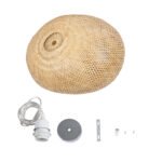 GLOBOSTAR® CARIBBEAN 01723 Boho Κρεμαστό Φωτιστικό Οροφής με Ντουί 1 x E27 AC 220-240V IP20 - Μπεζ - Μ45 x Π45 x Υ24cm - Image 10