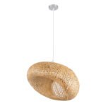 GLOBOSTAR® CARIBBEAN 01723 Boho Κρεμαστό Φωτιστικό Οροφής με Ντουί 1 x E27 AC 220-240V IP20 - Μπεζ - Μ45 x Π45 x Υ24cm - Image 4