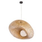 GLOBOSTAR® CARIBBEAN 01724 Boho Κρεμαστό Φωτιστικό Οροφής με Ντουί 1 x E27 AC 220-240V IP20 - Μπεζ - Μ60 x Π60 x Υ38cm - Image 4