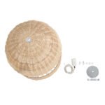 GLOBOSTAR® LUCIA 01725 Boho Κρεμαστό Φωτιστικό Οροφής με Ντουί 1 x E27 AC 220-240V IP20 - Μπεζ - Μ40 x Π40 x Y34cm - Image 11