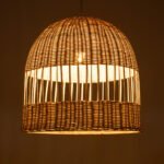 GLOBOSTAR® LUCIA 01725 Boho Κρεμαστό Φωτιστικό Οροφής με Ντουί 1 x E27 AC 220-240V IP20 - Μπεζ - Μ40 x Π40 x Y34cm - Image 3