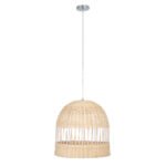 GLOBOSTAR® LUCIA 01725 Boho Κρεμαστό Φωτιστικό Οροφής με Ντουί 1 x E27 AC 220-240V IP20 - Μπεζ - Μ40 x Π40 x Y34cm - Image 4