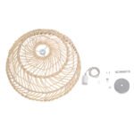 GLOBOSTAR® COMORES 01727 Boho Κρεμαστό Φωτιστικό Οροφής με Ντουί 1 x E27 AC 220-240V IP20 - Μπεζ - Μ40 x Π40 x Y20cm - Image 11