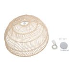 GLOBOSTAR® COMORES 01728 Boho Κρεμαστό Φωτιστικό Οροφής με Ντουί 1 x E27 AC 220-240V IP20 - Μπεζ - Μ60 x Π60 x Y29cm - Image 10