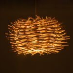 GLOBOSTAR® MINORCA 01729 Boho Κρεμαστό Φωτιστικό Οροφής με Ντουί 1 x E27 AC 220-240V IP20 - Μπεζ - Μ30 x Π30 x Υ18cm - Image 3