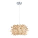 GLOBOSTAR® MINORCA 01729 Boho Κρεμαστό Φωτιστικό Οροφής με Ντουί 1 x E27 AC 220-240V IP20 - Μπεζ - Μ30 x Π30 x Υ18cm - Image 4