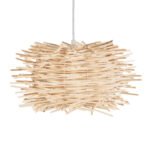 GLOBOSTAR® MINORCA 01729 Boho Κρεμαστό Φωτιστικό Οροφής με Ντουί 1 x E27 AC 220-240V IP20 - Μπεζ - Μ30 x Π30 x Υ18cm - Image 5