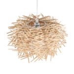 GLOBOSTAR® MINORCA 01729 Boho Κρεμαστό Φωτιστικό Οροφής με Ντουί 1 x E27 AC 220-240V IP20 - Μπεζ - Μ30 x Π30 x Υ18cm - Image 7
