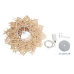 GLOBOSTAR® MINORCA 01730 Boho Κρεμαστό Φωτιστικό Οροφής με Ντουί 1 x E27 AC 220-240V IP20 - Μπεζ - Μ35 x Π35 x Y23cm - Image 11