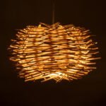 GLOBOSTAR® MINORCA 01730 Boho Κρεμαστό Φωτιστικό Οροφής με Ντουί 1 x E27 AC 220-240V IP20 - Μπεζ - Μ35 x Π35 x Y23cm - Image 3