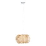 GLOBOSTAR® MINORCA 01730 Boho Κρεμαστό Φωτιστικό Οροφής με Ντουί 1 x E27 AC 220-240V IP20 - Μπεζ - Μ35 x Π35 x Y23cm - Image 4