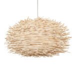 GLOBOSTAR® MINORCA 01731 Boho Κρεμαστό Φωτιστικό Οροφής με Ντουί 1 x E27 AC 220-240V IP20 - Μπεζ - Μ60 x Π60 x Y35cm