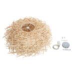 GLOBOSTAR® MINORCA 01731 Boho Κρεμαστό Φωτιστικό Οροφής με Ντουί 1 x E27 AC 220-240V IP20 - Μπεζ - Μ60 x Π60 x Y35cm - Image 11