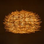 GLOBOSTAR® MINORCA 01731 Boho Κρεμαστό Φωτιστικό Οροφής με Ντουί 1 x E27 AC 220-240V IP20 - Μπεζ - Μ60 x Π60 x Y35cm - Image 3