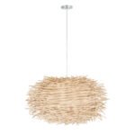 GLOBOSTAR® MINORCA 01731 Boho Κρεμαστό Φωτιστικό Οροφής με Ντουί 1 x E27 AC 220-240V IP20 - Μπεζ - Μ60 x Π60 x Y35cm - Image 4