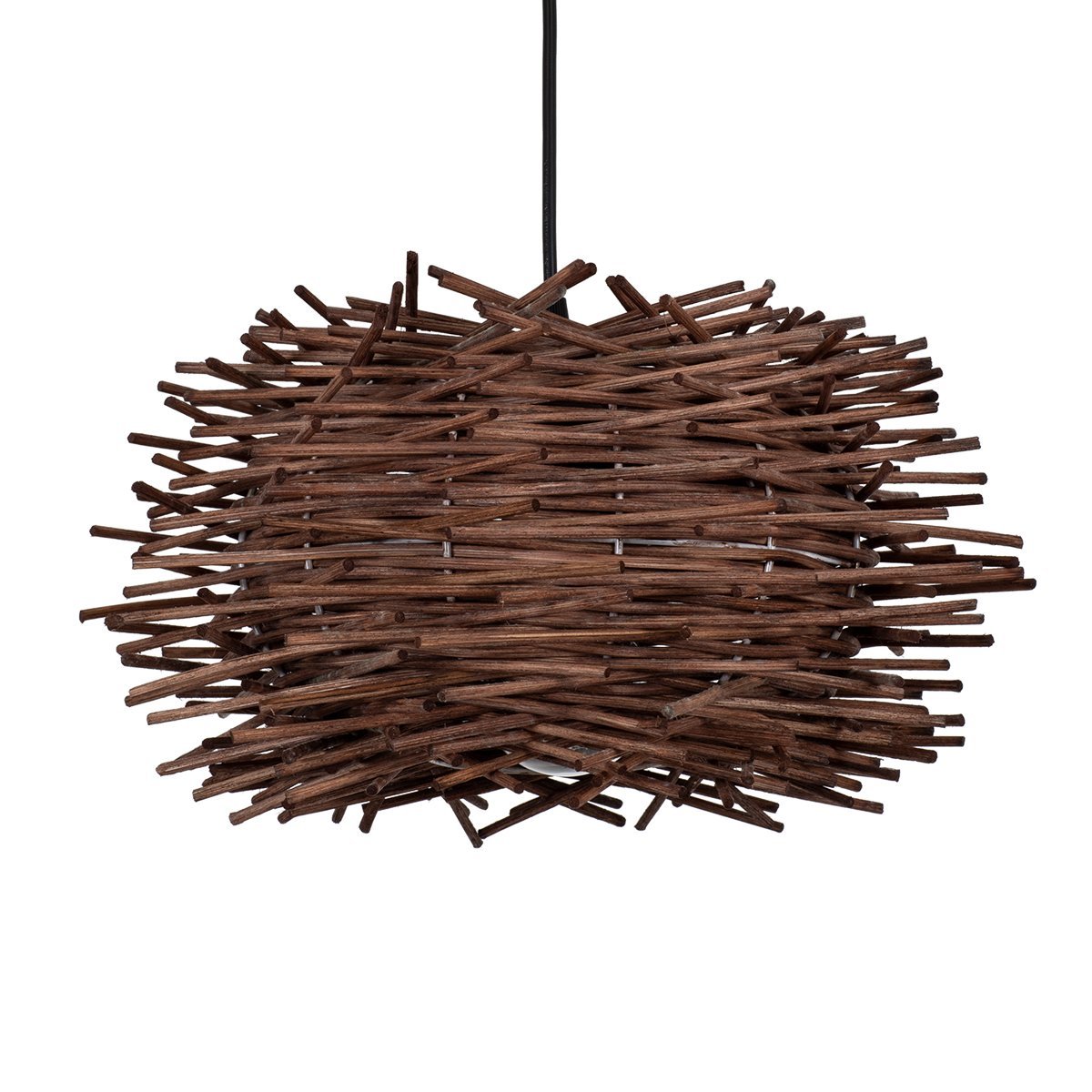 01732_0 GLOBOSTAR® MINORCA 01732 Boho Κρεμαστό Φωτιστικό Οροφής με Ντουί 1 x E27 AC 220-240V IP20 - Καφέ - Μ30 x Π30 x Υ18cm - Image 1