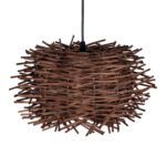 GLOBOSTAR® MINORCA 01732 Boho Κρεμαστό Φωτιστικό Οροφής με Ντουί 1 x E27 AC 220-240V IP20 - Καφέ - Μ30 x Π30 x Υ18cm - Image 7