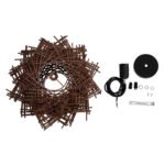 GLOBOSTAR® MINORCA 01733 Boho Κρεμαστό Φωτιστικό Οροφής με Ντουί 1 x E27 AC 220-240V IP20 - Καφέ - Μ35 x Π35 x Υ23cm - Image 11