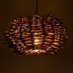 GLOBOSTAR® MINORCA 01733 Boho Κρεμαστό Φωτιστικό Οροφής με Ντουί 1 x E27 AC 220-240V IP20 - Καφέ - Μ35 x Π35 x Υ23cm - Image 3