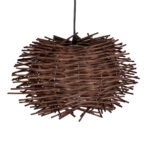 GLOBOSTAR® MINORCA 01733 Boho Κρεμαστό Φωτιστικό Οροφής με Ντουί 1 x E27 AC 220-240V IP20 - Καφέ - Μ35 x Π35 x Υ23cm - Image 7