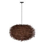 GLOBOSTAR® MINORCA 01734 Boho Κρεμαστό Φωτιστικό Οροφής με Ντουί 1 x E27 AC 220-240V IP20 - Καφέ - Μ60 x Π60 x Y35cm - Image 4