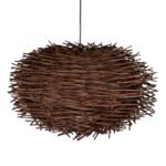 GLOBOSTAR® MINORCA 01734 Boho Κρεμαστό Φωτιστικό Οροφής με Ντουί 1 x E27 AC 220-240V IP20 - Καφέ - Μ60 x Π60 x Y35cm - Image 7