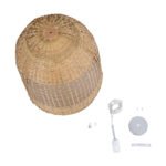 GLOBOSTAR® BORA-BORA 01735 Boho Κρεμαστό Φωτιστικό Οροφής με Ντουί 1 x E27 AC 220-240V IP20 - Μπεζ - Μ42 x Π42 x Υ44cm - Image 11