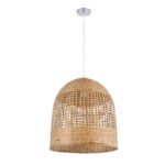 GLOBOSTAR® BORA-BORA 01735 Boho Κρεμαστό Φωτιστικό Οροφής με Ντουί 1 x E27 AC 220-240V IP20 - Μπεζ - Μ42 x Π42 x Υ44cm - Image 4