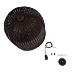 GLOBOSTAR® BORA-BORA 01736 Boho Κρεμαστό Φωτιστικό Οροφής με Ντουί 1 x E27 AC 220-240V IP20 - Καφέ - Μ42 x Π42 x Y44cm - Image 11