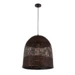 GLOBOSTAR® BORA-BORA 01736 Boho Κρεμαστό Φωτιστικό Οροφής με Ντουί 1 x E27 AC 220-240V IP20 - Καφέ - Μ42 x Π42 x Y44cm - Image 4