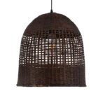 GLOBOSTAR® BORA-BORA 01736 Boho Κρεμαστό Φωτιστικό Οροφής με Ντουί 1 x E27 AC 220-240V IP20 - Καφέ - Μ42 x Π42 x Y44cm - Image 5