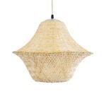 GLOBOSTAR® JUNIPER 01737 Boho Κρεμαστό Φωτιστικό Οροφής με Ντουί 1 x E27 AC 220-240V IP20 - Μπεζ - Μ45 x Π45 x Υ40cm - Image 5
