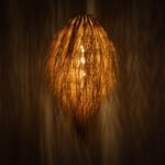 GLOBOSTAR® ARCHIPELAGO 01747 Boho Κρεμαστό Φωτιστικό Οροφής με Ντουί 1 x E27 AC 220-240V IP20 - Μπεζ - Μ30 x Π30 x Υ63cm - Image 3