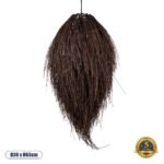 GLOBOSTAR® ARCHIPELAGO 01748 Boho Κρεμαστό Φωτιστικό Οροφής με Ντουί 1 x E27 AC 220-240V IP20 - Καφέ - Μ30 x Π30 x Υ63cm