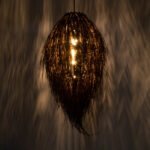 GLOBOSTAR® ARCHIPELAGO 01748 Boho Κρεμαστό Φωτιστικό Οροφής με Ντουί 1 x E27 AC 220-240V IP20 - Καφέ - Μ30 x Π30 x Υ63cm - Image 3