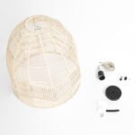 GLOBOSTAR® ALOHA 01751 Boho Κρεμαστό Φωτιστικό Οροφής με Ντουί 1 x E27 AC 220-240V IP20 - Μπεζ - Μ45 x Π45 x Υ48cm - Image 11