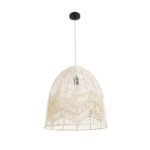 GLOBOSTAR® ALOHA 01751 Boho Κρεμαστό Φωτιστικό Οροφής με Ντουί 1 x E27 AC 220-240V IP20 - Μπεζ - Μ45 x Π45 x Υ48cm - Image 4