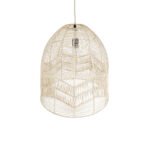 GLOBOSTAR® ALOHA 01751 Boho Κρεμαστό Φωτιστικό Οροφής με Ντουί 1 x E27 AC 220-240V IP20 - Μπεζ - Μ45 x Π45 x Υ48cm - Image 7