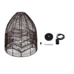 GLOBOSTAR® ALOHA 01752 Boho Κρεμαστό Φωτιστικό Οροφής με Ντουί 1 x E27 AC 220-240V IP20 - Καφέ - Μ45 x Π45 x Υ48cm - Image 11