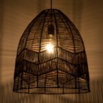 GLOBOSTAR® ALOHA 01752 Boho Κρεμαστό Φωτιστικό Οροφής με Ντουί 1 x E27 AC 220-240V IP20 - Καφέ - Μ45 x Π45 x Υ48cm - Image 3