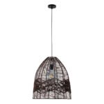 GLOBOSTAR® ALOHA 01752 Boho Κρεμαστό Φωτιστικό Οροφής με Ντουί 1 x E27 AC 220-240V IP20 - Καφέ - Μ45 x Π45 x Υ48cm - Image 4