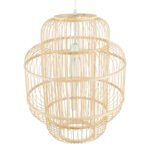 GLOBOSTAR® HIBISCUS 01763 Boho Κρεμαστό Φωτιστικό Οροφής με Ντουί 1 x E27 AC 220-240V IP20 - Μπεζ - Μ48 x Π48 x Y60cm - Image 7