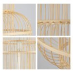 GLOBOSTAR® HIBISCUS 01763 Boho Κρεμαστό Φωτιστικό Οροφής με Ντουί 1 x E27 AC 220-240V IP20 - Μπεζ - Μ48 x Π48 x Y60cm - Image 8