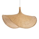 GLOBOSTAR® CUBA 01767 Boho Κρεμαστό Φωτιστικό Οροφής με Ντουί 1 x E27 AC 220-240V IP20 - Μπεζ - Μ80 x Π80 x Υ49cm - Image 5