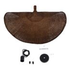 GLOBOSTAR® CUBA 01770 Boho Κρεμαστό Φωτιστικό Οροφής με Ντουί 1 x E27 AC 220-240V IP20 - Καφέ - Μ100 x Π100 x Y55cm - Image 12